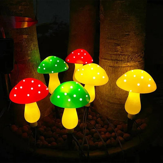 Solar Mushroom Light Garden Outdoor Decor - 8 Modes Waterproof Mushroom Lamp for Pathway Landscape Yard, Suitable for Easter, Halloween, Christmas, and Everyday Sunlight - Mushroom Lamps